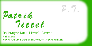patrik tittel business card